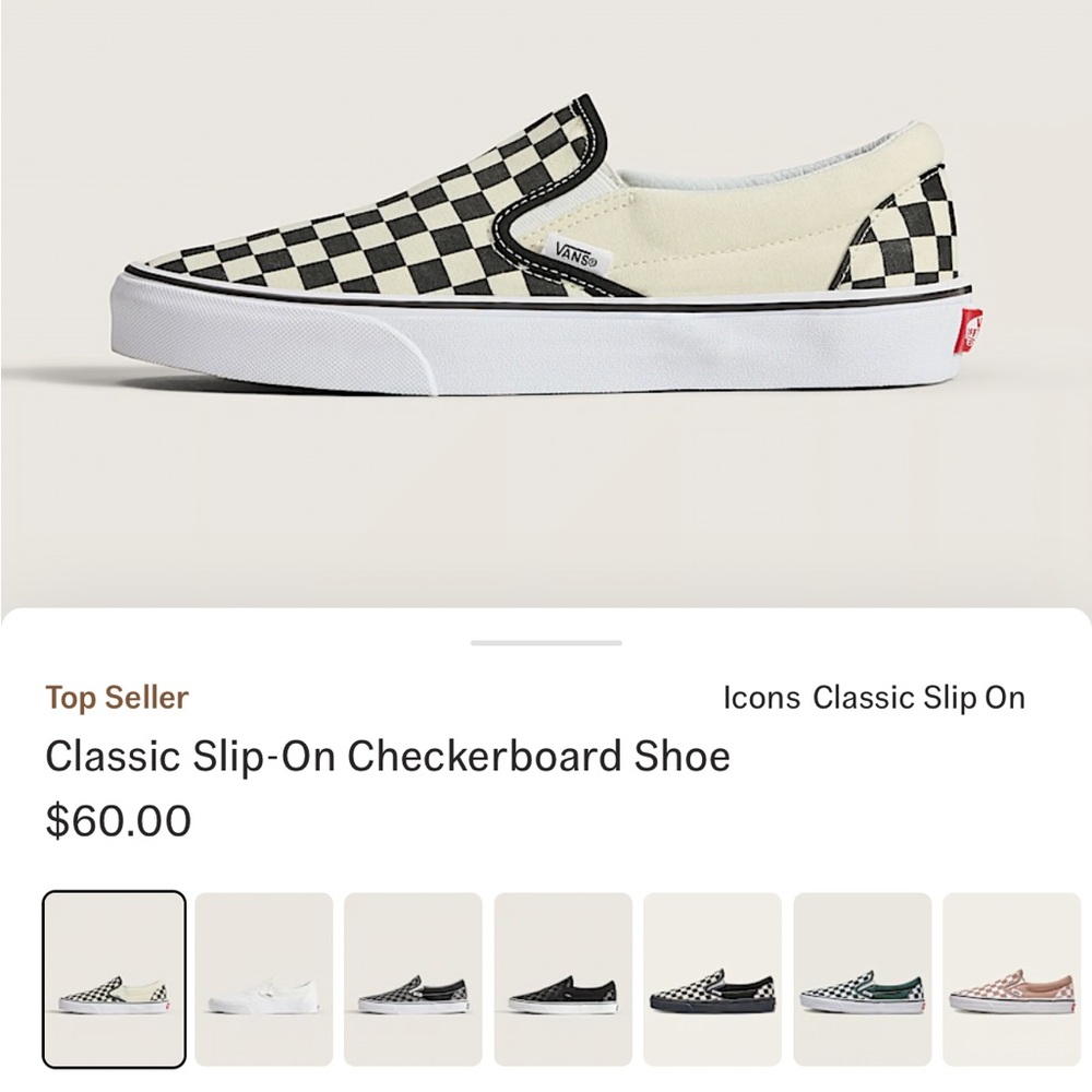 Vans Slip-On Black and White Checkerboard Sneakers